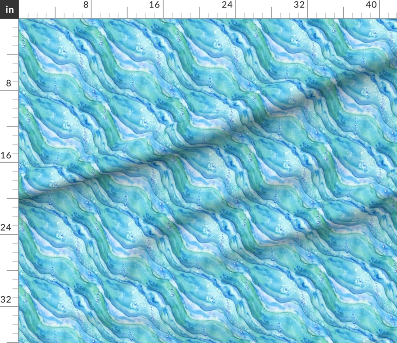 Pattern Summer Beach Ocean Nautical Nursery Abstract Watercolor Custom Printed Fabric by Spoonflower Various Fabrics by the Yard or Fat Quarter